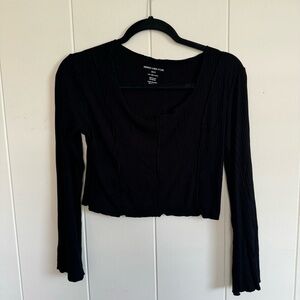Indigo Luna Store Black Ribbed Long Sleeve Top XS/SML